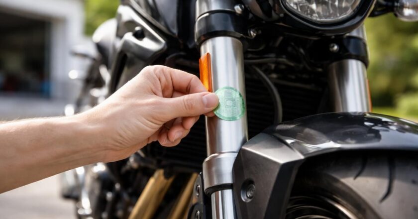 Comment coller la vignette d’assurance sur une moto ?